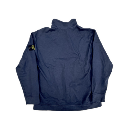 Stone Island Zip Hoodie Blue