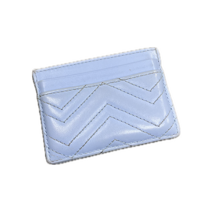 Gucci GG Card Holder Baby Blue Lambskin Leather