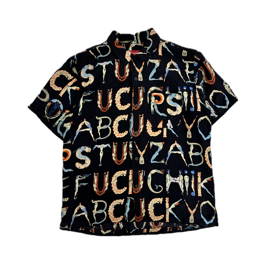 Supreme Alphabet Silk Shirt Black