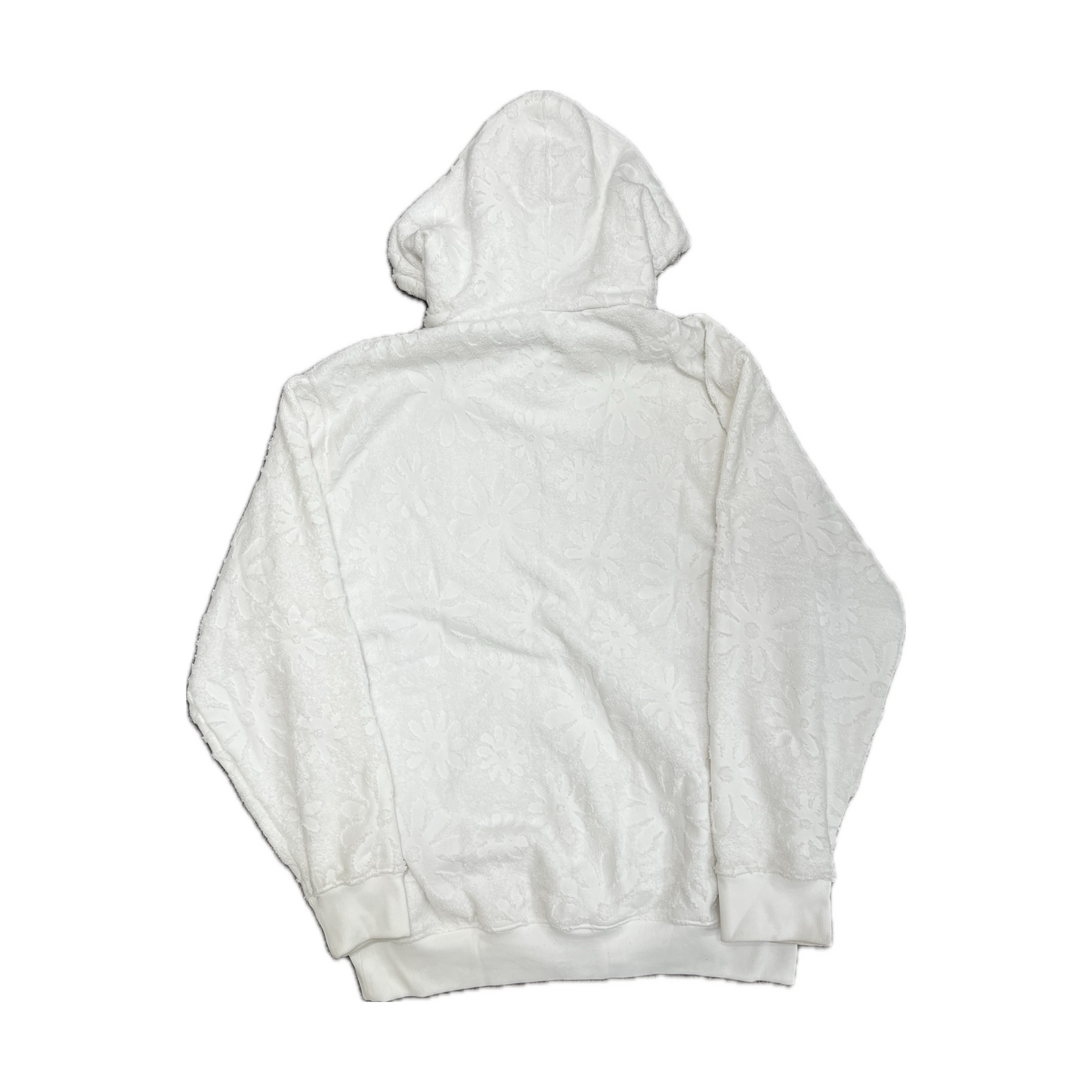 Prada Zip Terry Hoodie White