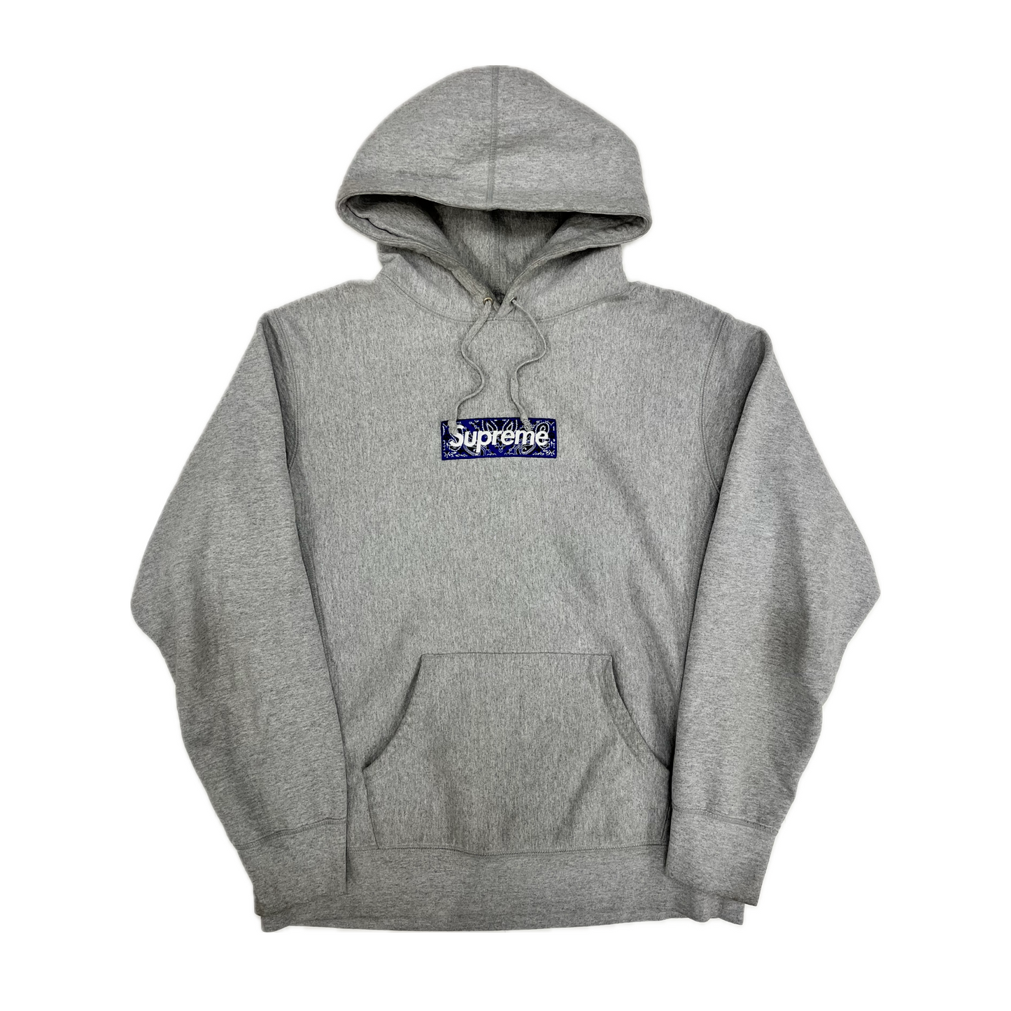 Supreme Bandana Box Logo Hoodie Grey