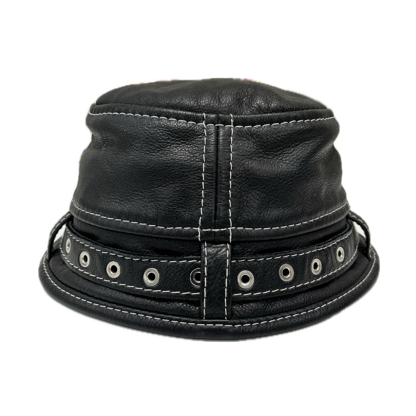 730la Leather Bucket Hat Black