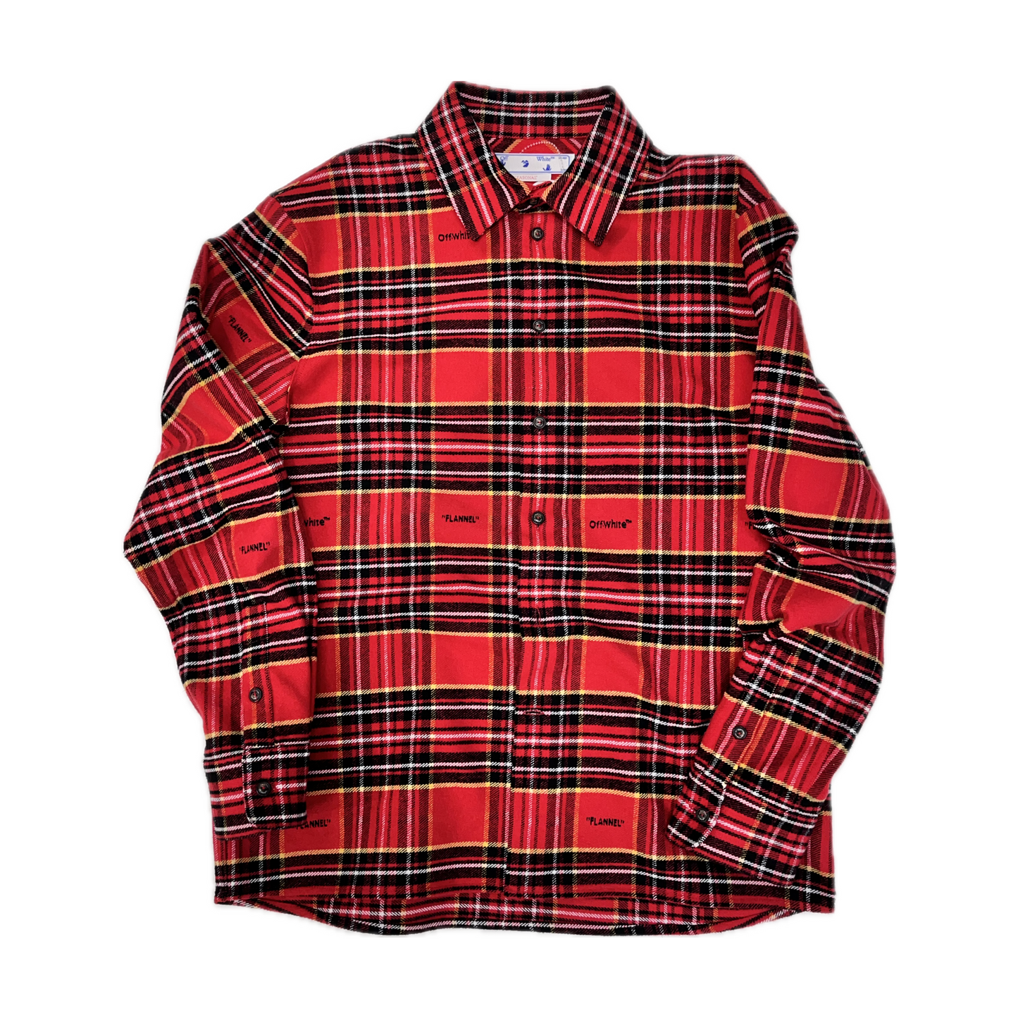 Off-White Flannel Shirt Red