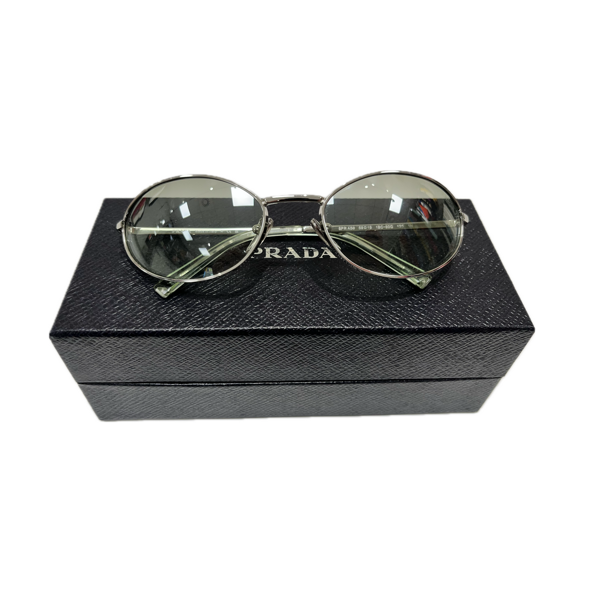 Prada 61mm Oval Sunglasses silver PRADA Silver Oval Sunglasses for Women for sale | eBay main image 4