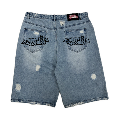 Chew Forever Denim Shorts Blue