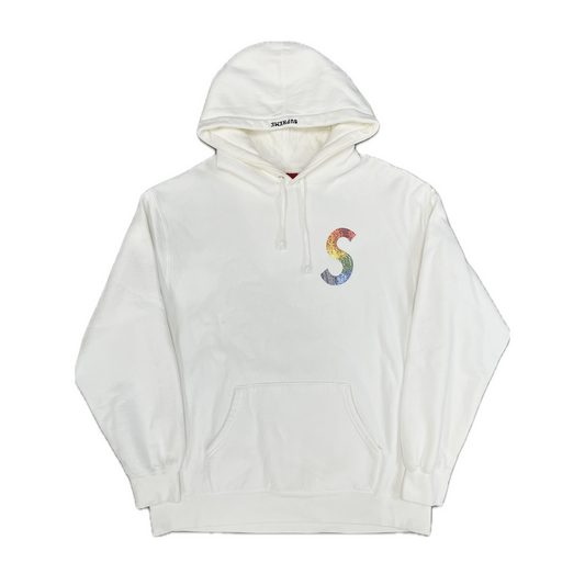 Supreme x Swarovski S Logo Hooded Sweatshirt White