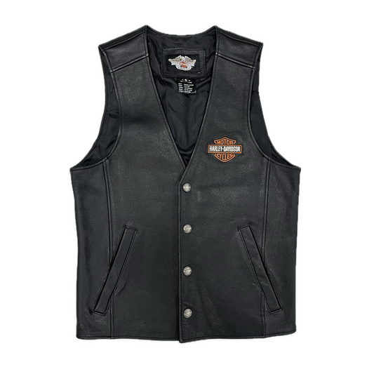 Harley Davidson Leather Vest Black