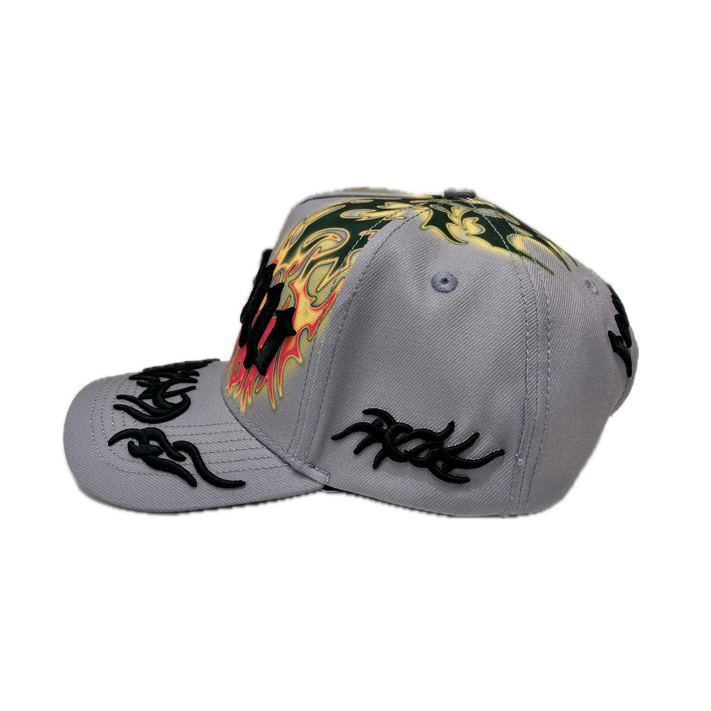 Chew Forever Flame Baseball Cap Gray