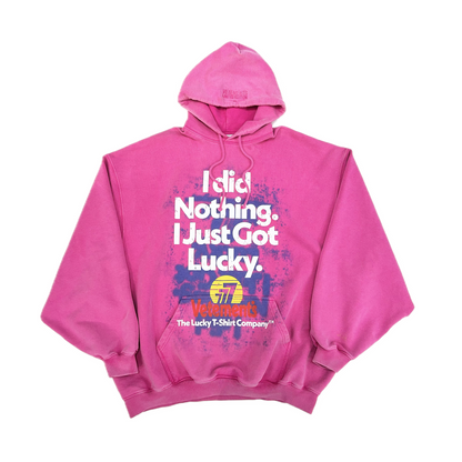 Vetements "I did Nothing. I Just Got Lucky." Hoodie Pink