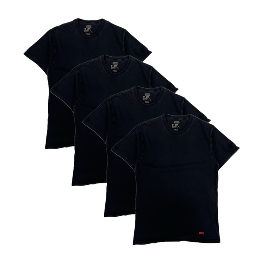 Supreme Hanes Tagless Tee Black (4 Pack)