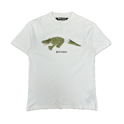 Palm Angels Crocodile Print Tee White