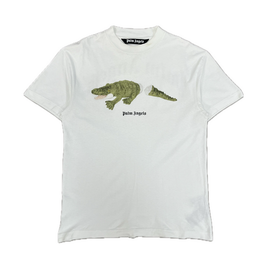 Palm Angels Crocodile Print Tee White