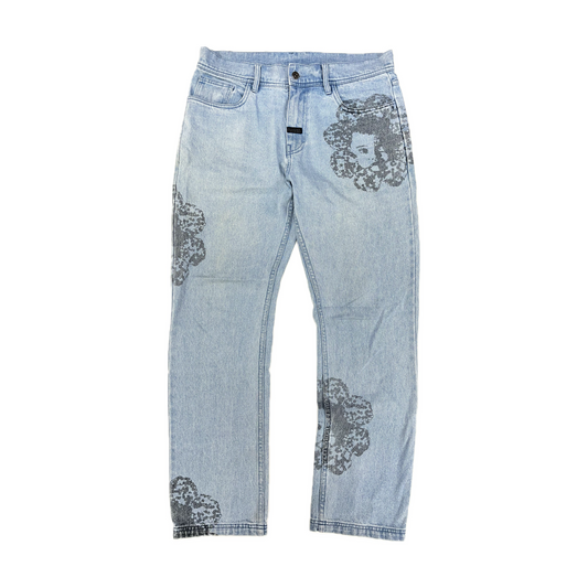Pleasures Special Printed Denim Jeans Blue