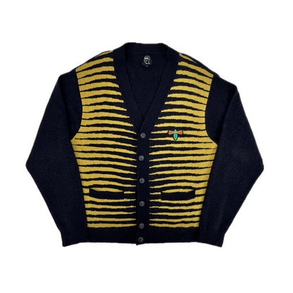 Brain Dead Cardigan Black/Yellow