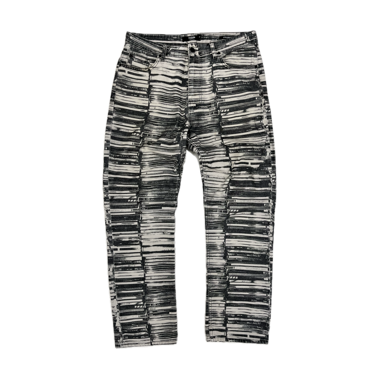 Jaded London Denim Jeans Black/White