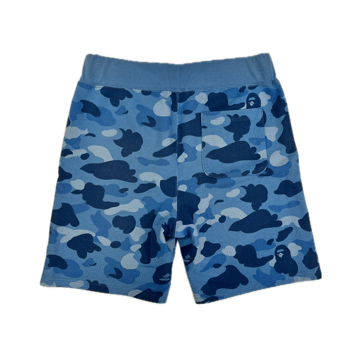 Bape Honeycomb Camo Shark Shorts Blue