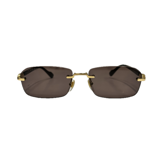 Gucci Rimless Sunglasses Black/Gold