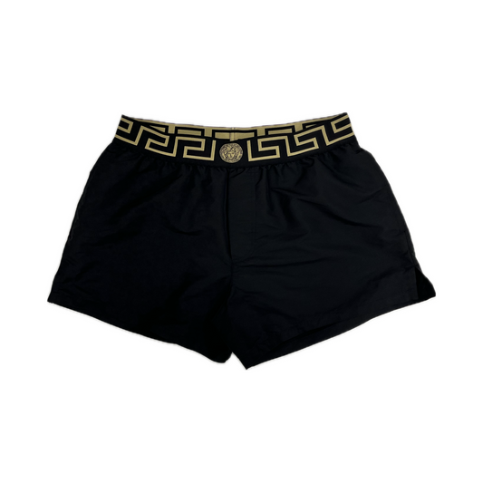 Versace Greca Border Swim Shorts Black