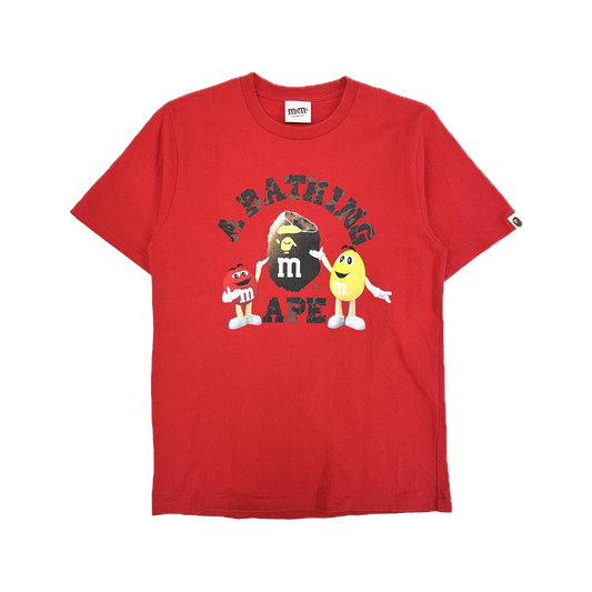 Bape x M&M's Womens College Tee Red