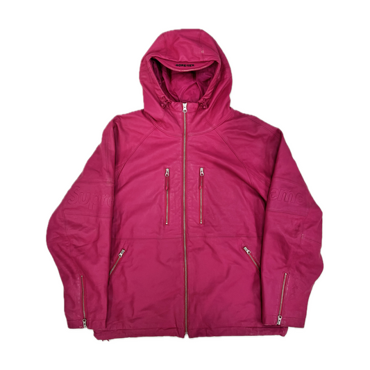 Supreme GORE-TEX Leather Jacket Magenta