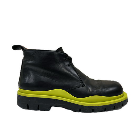 Bottega Veneta Tire Leather Boots Black/Green