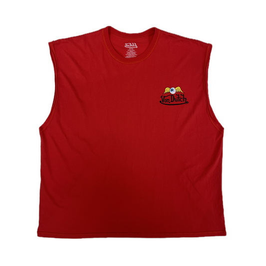 Von Dutch Logo Tank Top Red
