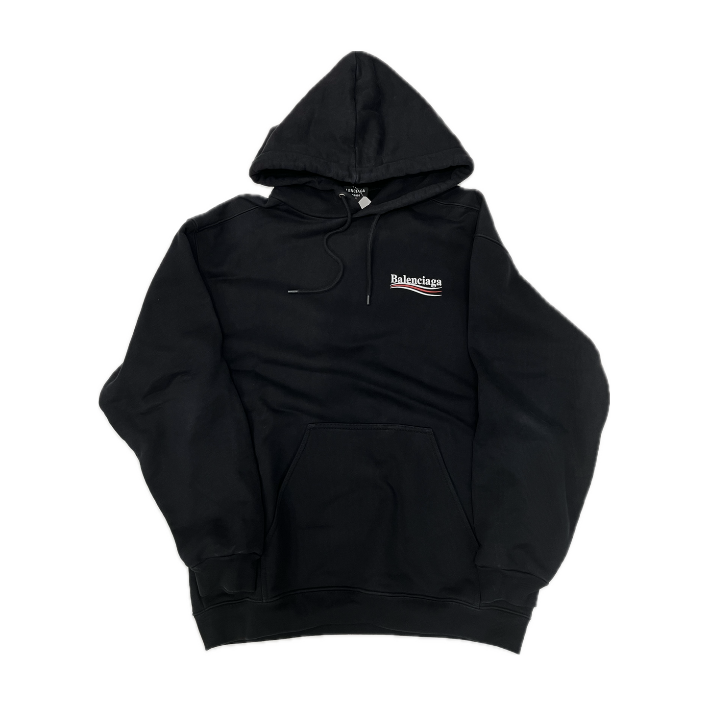 Balenciaga Political Logo Hoodie Black