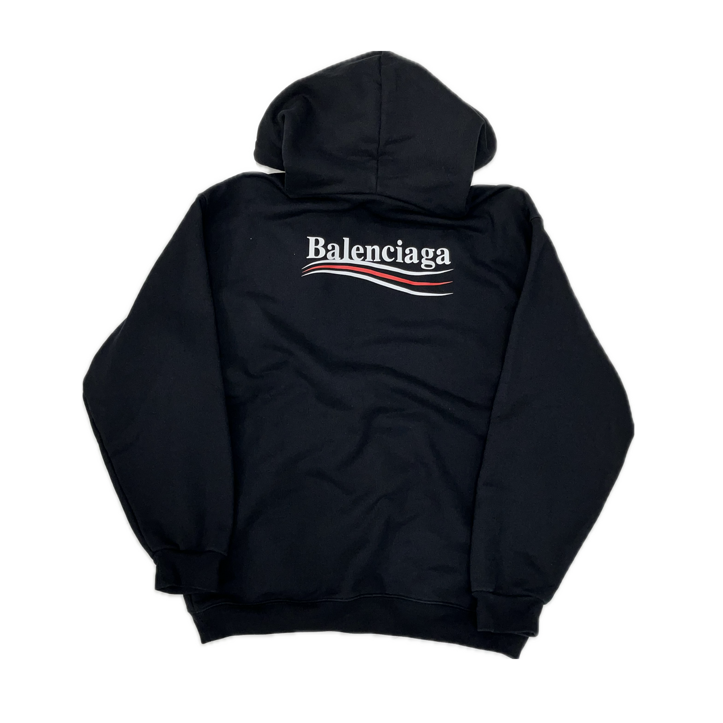 Balenciaga Political Logo Hoodie Black