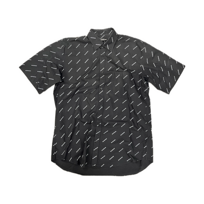 Balenciaga All Over Logo Shirt Black