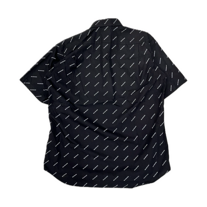 Balenciaga All Over Logo Shirt Black