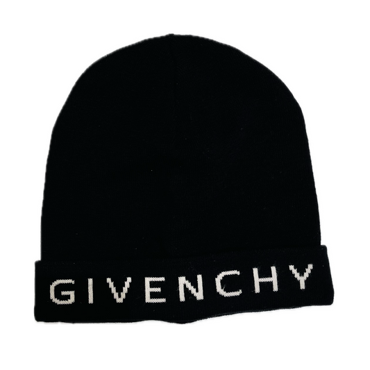 Givenchy Logo Fold Beanie Black