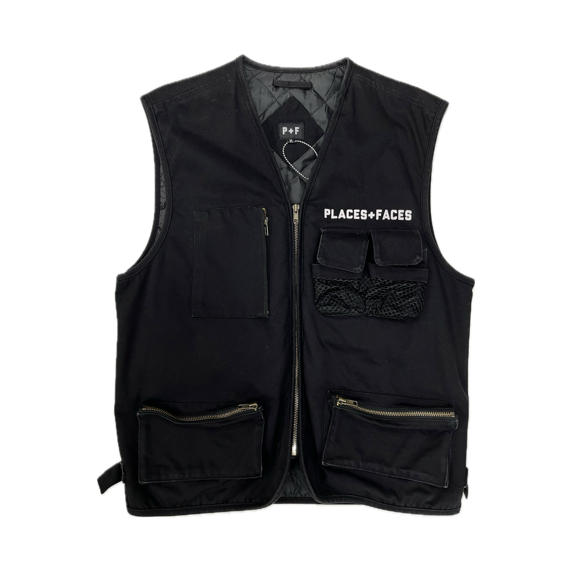 【popページ】places+faces  VEST Places+Faces Vest Black – Cruizer Vintage