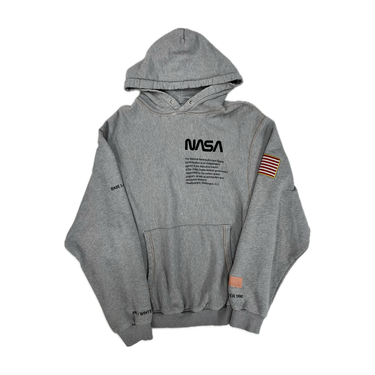 Heron Preston x Nasa Hoodie Grey Cruizer Vintage