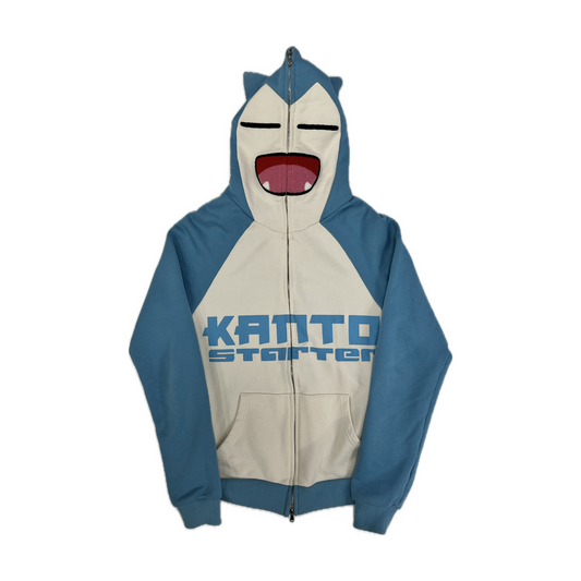 Kanto Starter Snorlax Earthquake Hoodie Blue