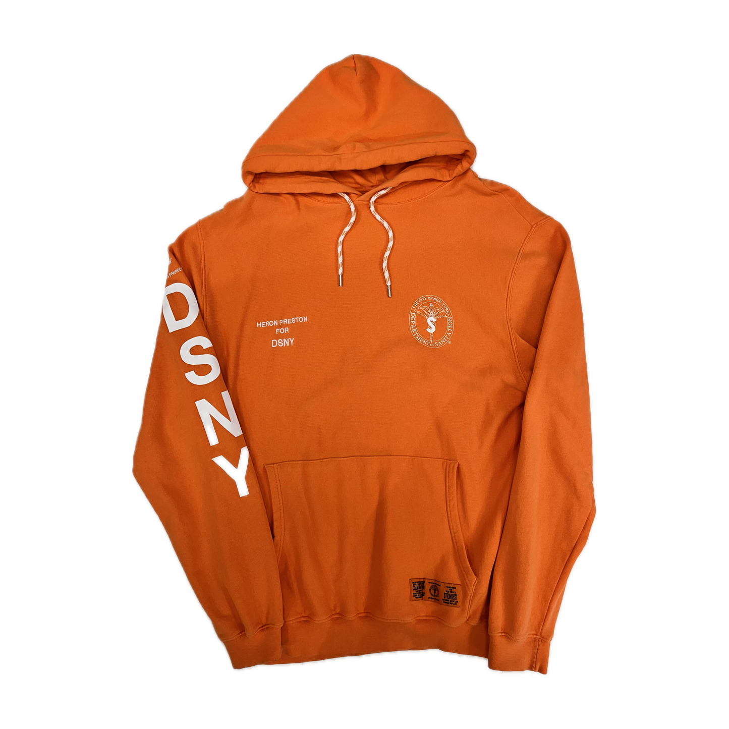 Heron Preston NYC Sanitation Orange Hoodie