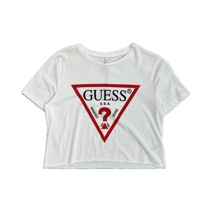 Guess Crop Top Tee White