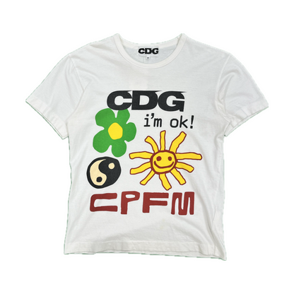 CPFM x CDG I'm Okey Tee White