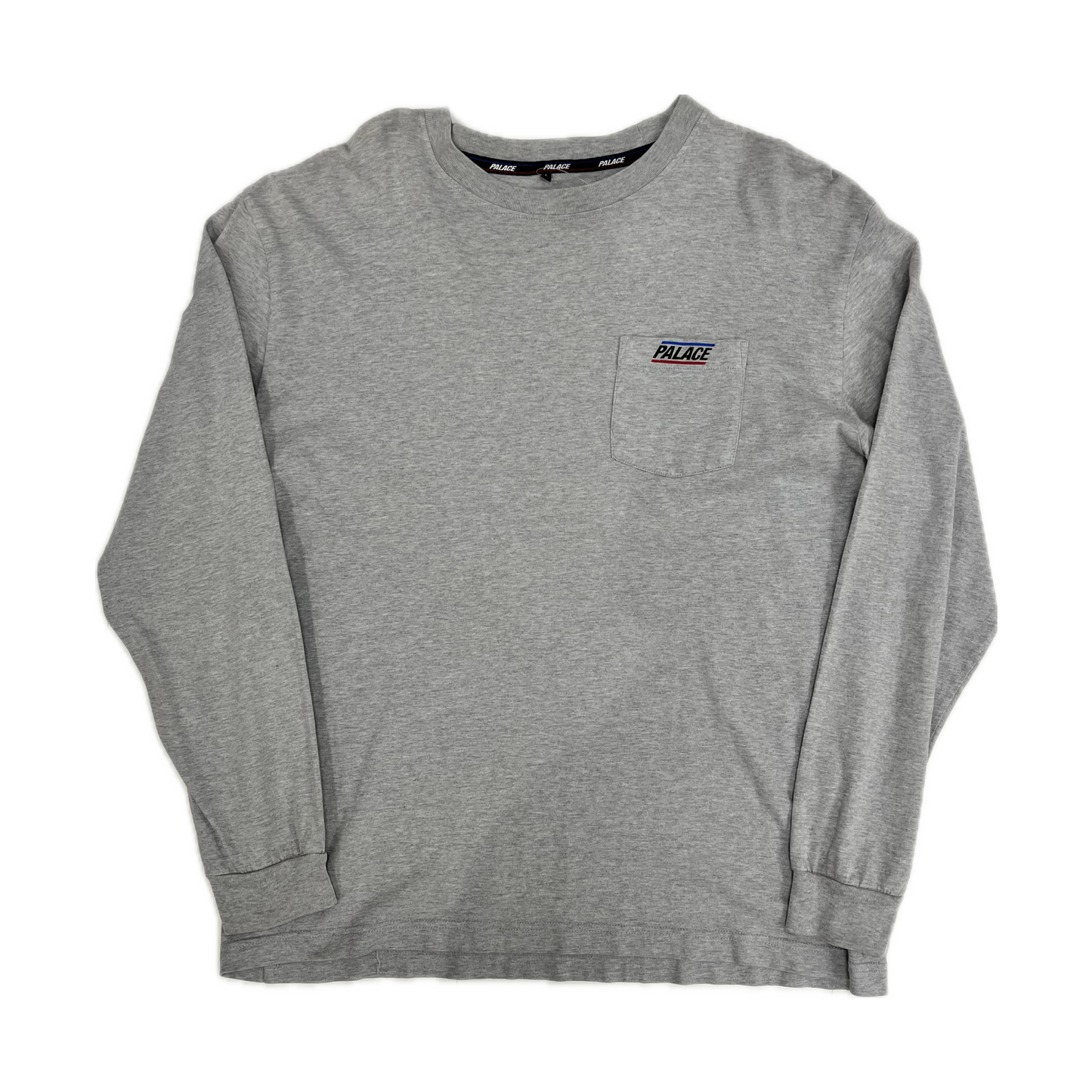 Palace Logo Long Sleeve Grey