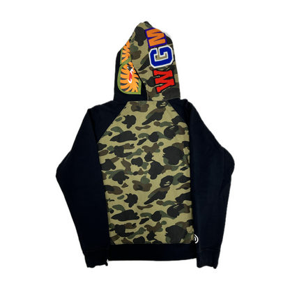 Bape Half Zip Hoodie Black/Camo